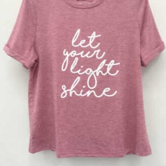 Casual Let Your Light Shine Graphic top - Picture 1 of 4